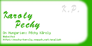 karoly pechy business card
